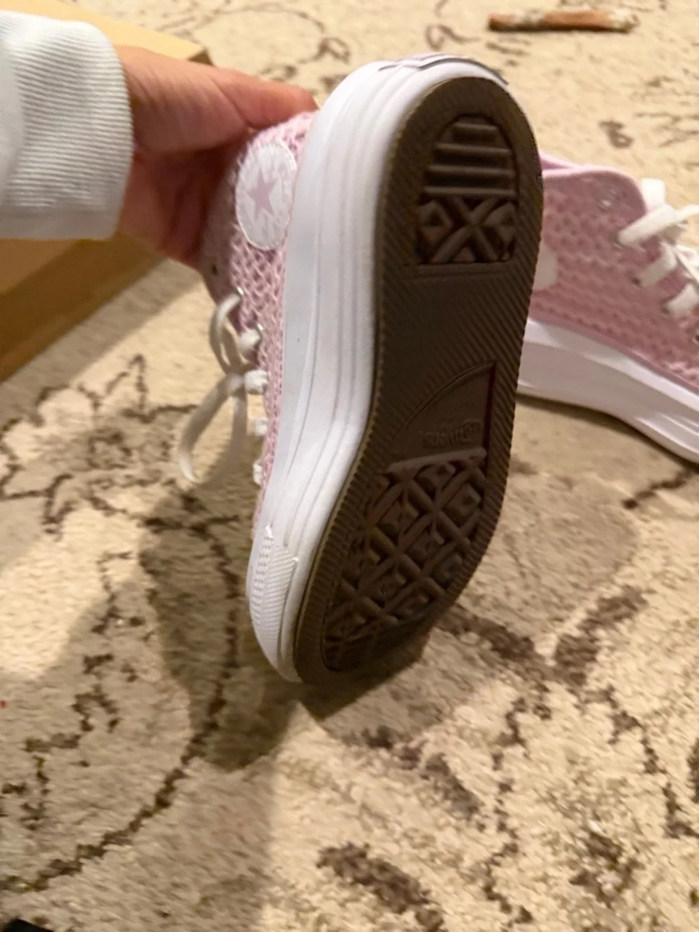 Pink High-Top converse Knit Sneakers